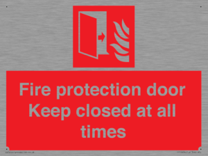 Fire protection door Keep closed at all times